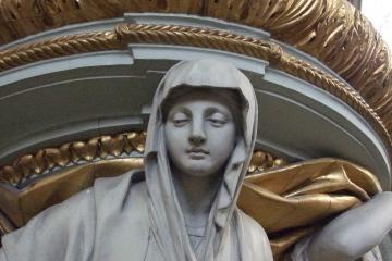 Détail d'un statue dans la Cathédrale d'Amiens.